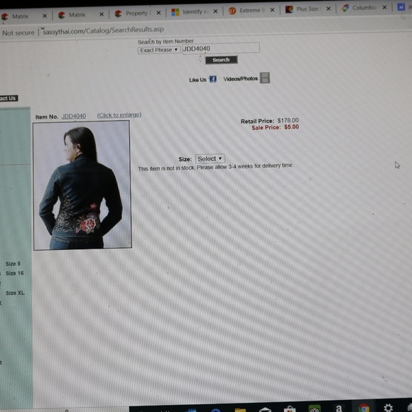 Women's Stretch Jean Jacket NWT Embellished - Picture 3 of 4